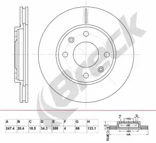 Тормозной диск BRECK купить